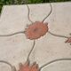 Ceramic coffee table Vallauris "Sunflower" signed Barrois