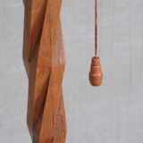 Turned Wooden Mid-Century French Floor Lamp