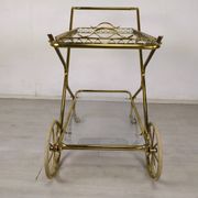 Vintage golden brass rolling service