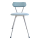 Chaise ancienne métal chromé et velours bleu