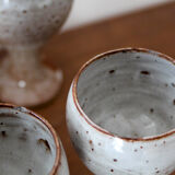 Set of 6 ceramic glasses Roger jacques Grès du Puisaye