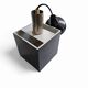 Petite suspension rectangulaire vintage Philips en métal noir / cube de design hollandais / modèle rare milieu du siècle moderne années 1970 avec diffuseur