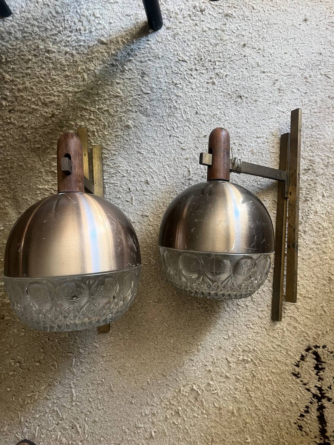 Pair of 60s wall lights
