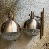 Paire d’appliques années 60