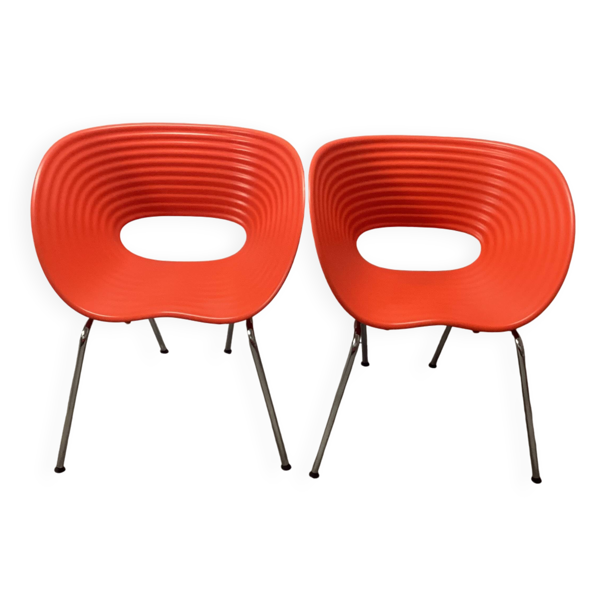 Pair of Tom Vac designer chairs, by Ron Arad
