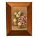 Painting, bouquet of flowers, oil, signed J. Fleig, 20th century