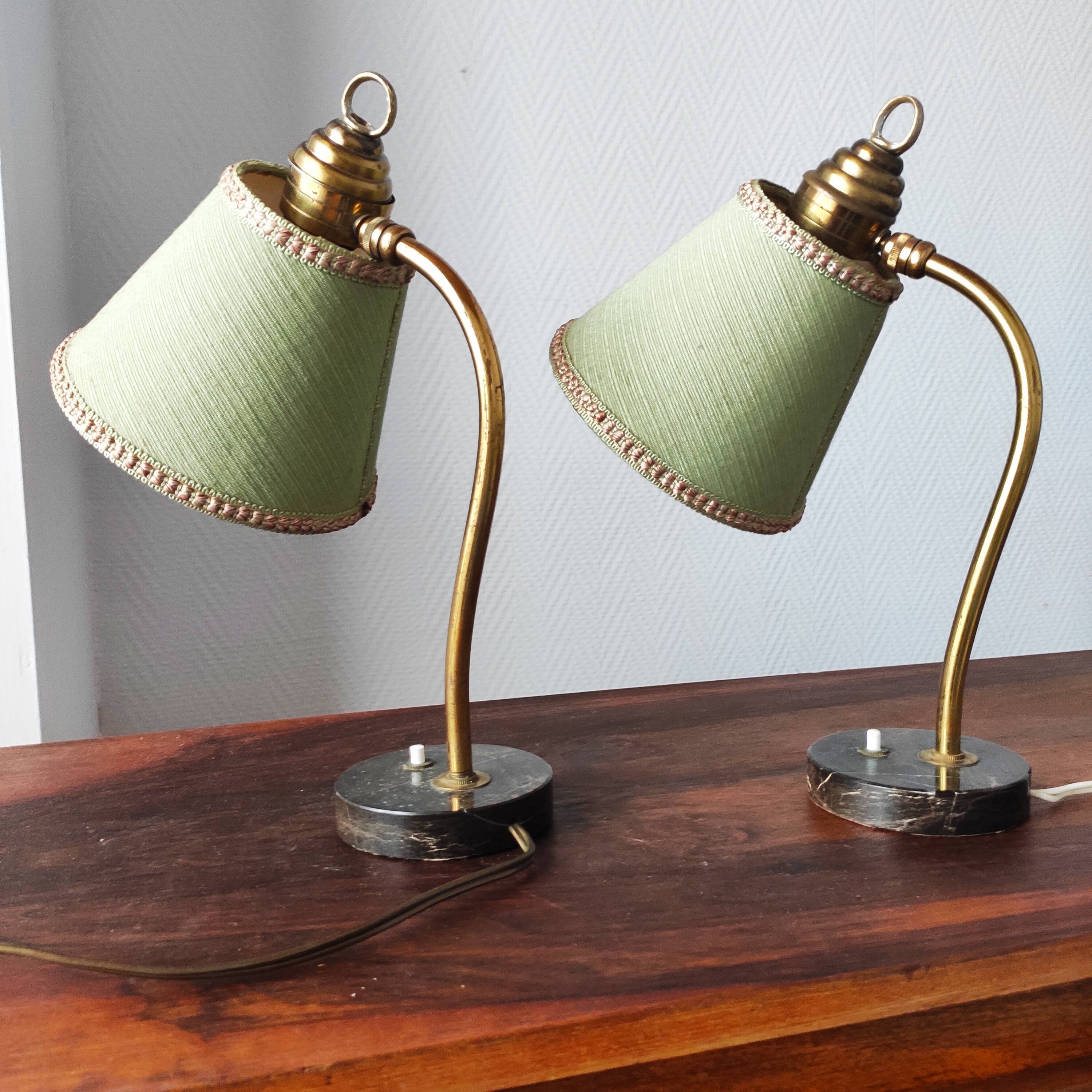 Pair of art deco lamps 1940/50