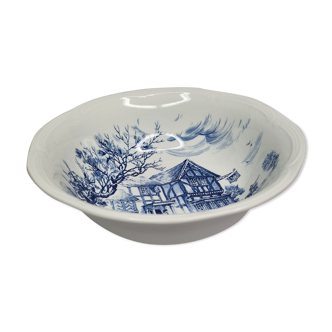 Earthenware vegetable with blue décor Gien Wedgwood