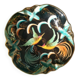 Vintage dish H.Becquet Quaregnon hummingbird pattern