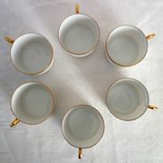 6 cups and saucers Limoges Robert Haviland, mid-20th century