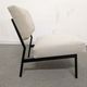 Series of 3 modernist drivers of the 50s /60s and their ottomans