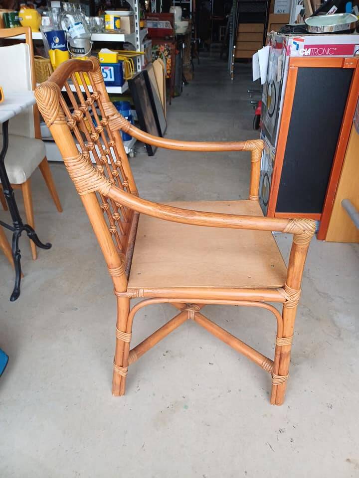 Vintage rattan armchair
