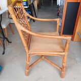 Vintage rattan armchair