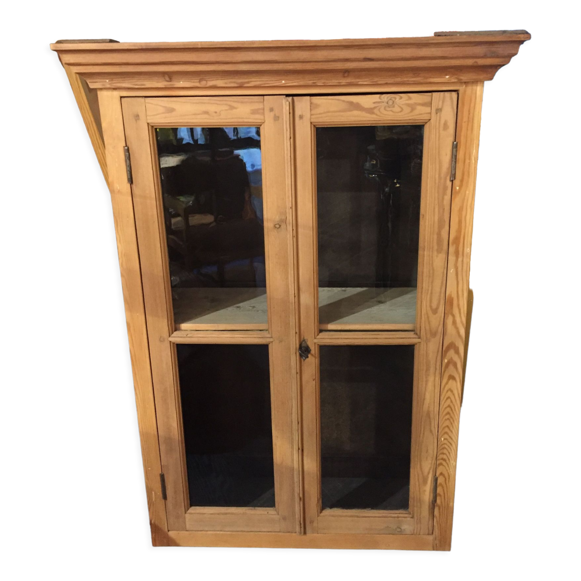 Pine display cabinet