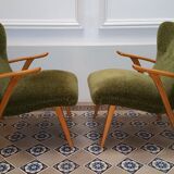 Pair of chairs WING Zig Zag cocktail vintage 50 60 year
