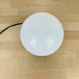 Opaline globe pine lamp from the 60s