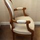 Pair of Louis XVI style medallion armchairs, late 19th / early 20th century.