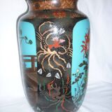 Vase chinois ancien en émaux cloisonnés 33 cm