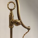 Bronze desk art deco lamp with tulip signed "schneider"