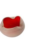 Murano - Alfredo Barbini - opaline glass - orange/white - Italy - 60's