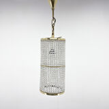 1960s brass & crytal chandelier by Preciosa Glassworks, Czechoslovakia