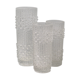 Ensemble de 3 vases motif cire de bougie verrerie sklo union, république tchèque. 1970