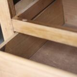 Small art deco chest of drawers in natural wood
