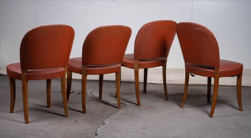 Café chairs attributed to Otto Schultz for AB Boet, 1930s, Set of 4