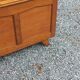 Vintage 1950s oak chest with compass feet