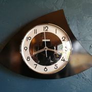 Vintage clock asymmetrical silent wall pendulum "Black Bayard"