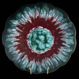 Longwy Tourmaline Platter, France, vintage 1960s, XL