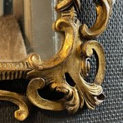 Gilded mirror Louis XV Rocaille in Carved and Stuqué Wood, nineteenth century