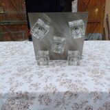 Vintage Aluminum and Glass Pendant Lamp