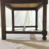 Armchair Henri II wood and leather