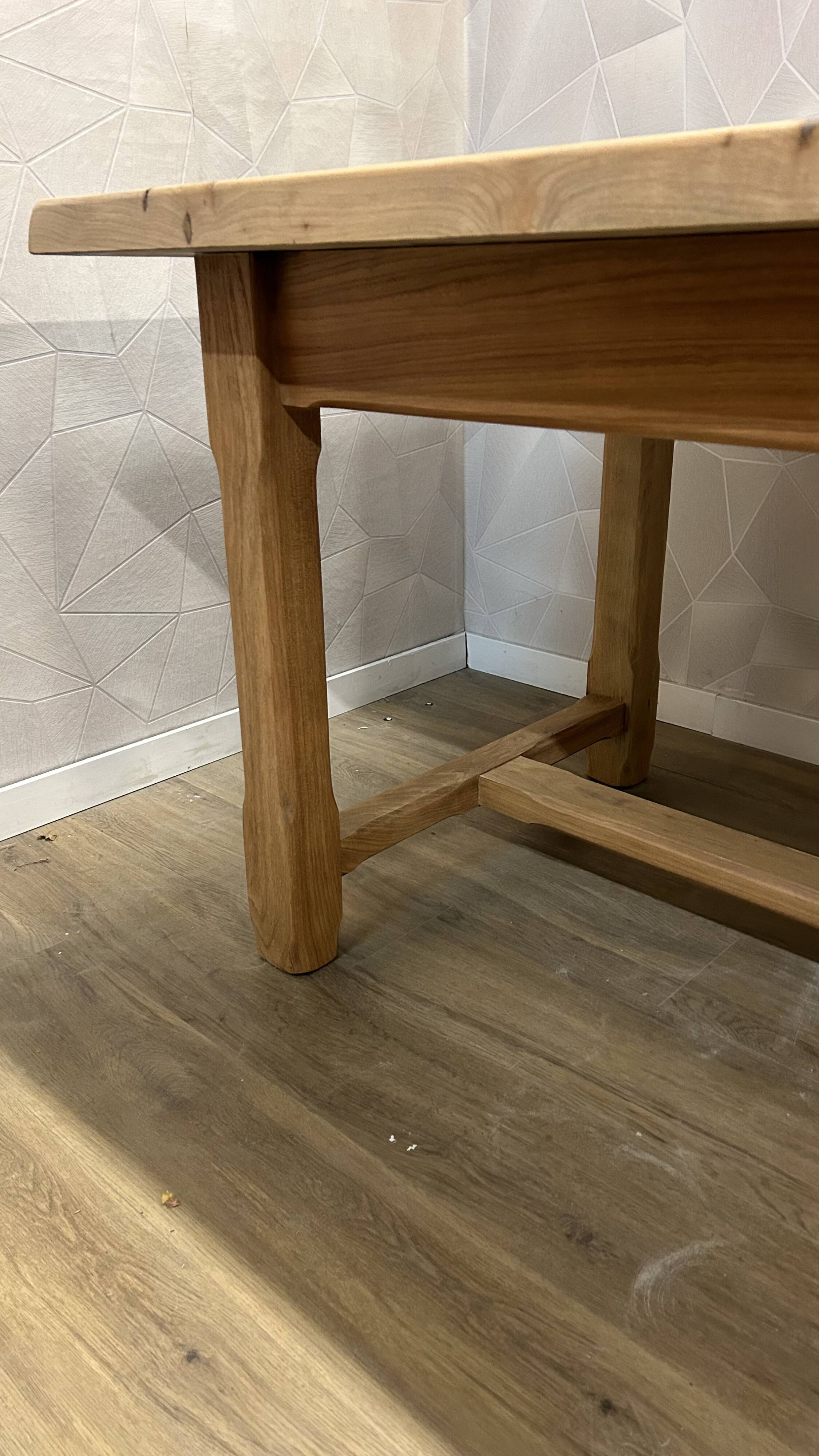 Solid walnut farmhouse table, stripped and varnished