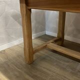 Solid walnut farmhouse table, stripped and varnished