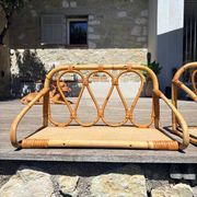 Vintage rattan shelf pair "Celestine"