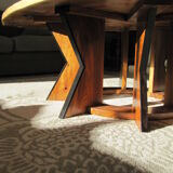 Coffee table "Dark Aronde" Tamarin and massive ebony