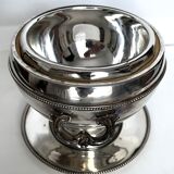 Silver metal ice bucket