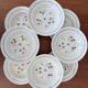 Set of 8 vintage Lunéville deep plates model Odile – bay decoration