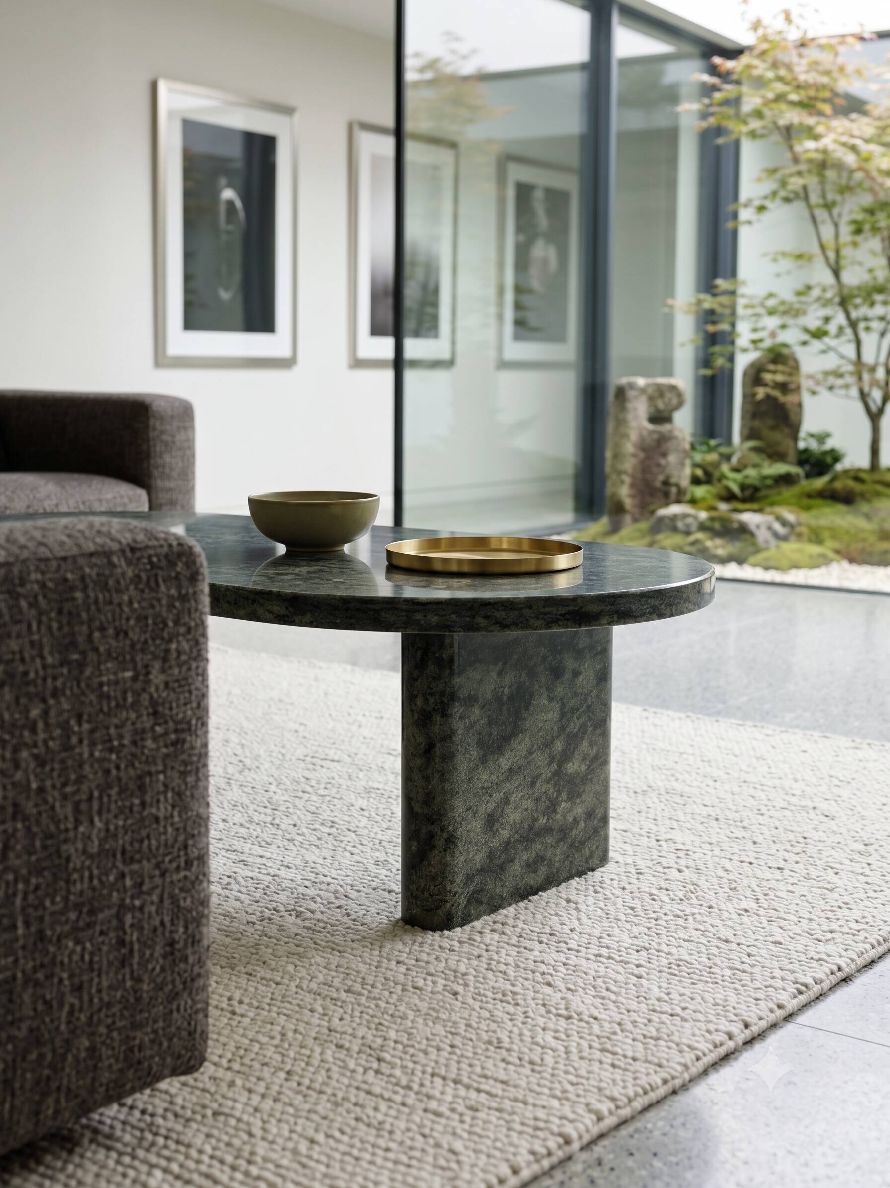 Table basse granit Vert Savannah