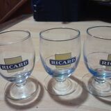 Lot de 3 verres richard carré jaune ht 11 cm