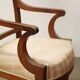 Paire de fauteuils Directoire anciens en merisier et tissu XVIII-XIX siècle