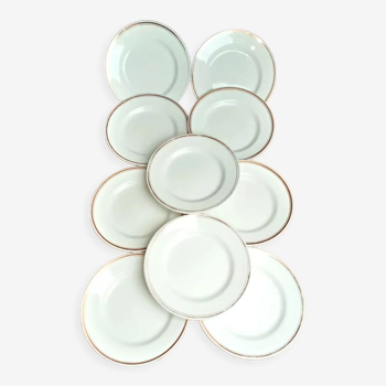 10 Gien dessert plates