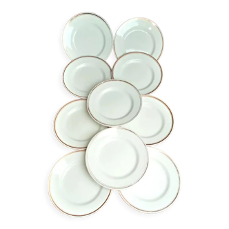 10 Gien dessert plates