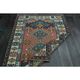 1970s Vintage Turkish Oushak Handmade Wool Cotton Orange  Area Rug 136x192