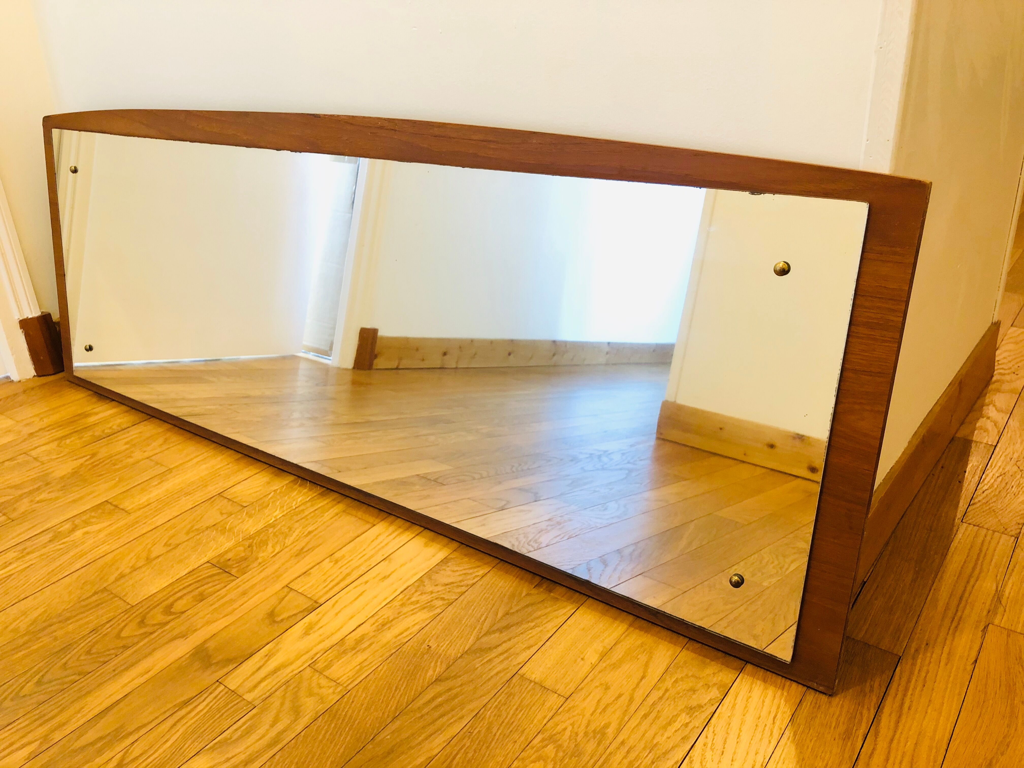 Scandinavian teak mirror