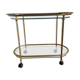 Golden brass and glass service