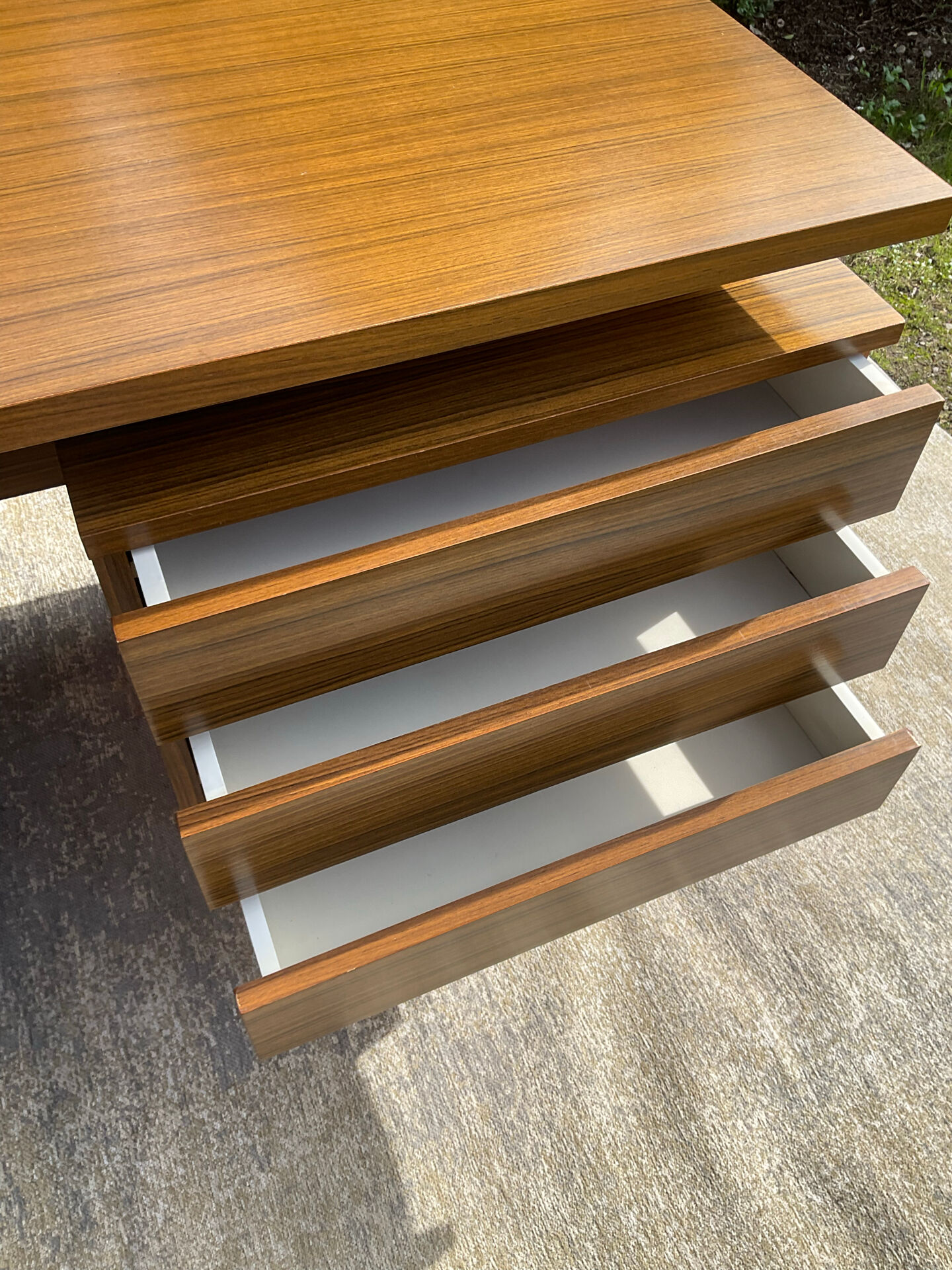 Vintage double-sided executive desk from the 1960s.