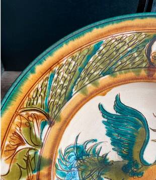 Magnificent Large Decorative Hungarian Plate (Szabó Kinga, Budapest)